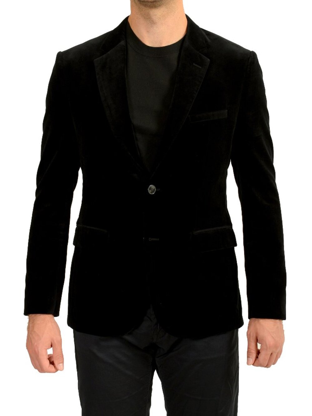 Hugo Boss Men's "Karl232X" Modern Fit Velvet Black Blazer US 38R IT 48R